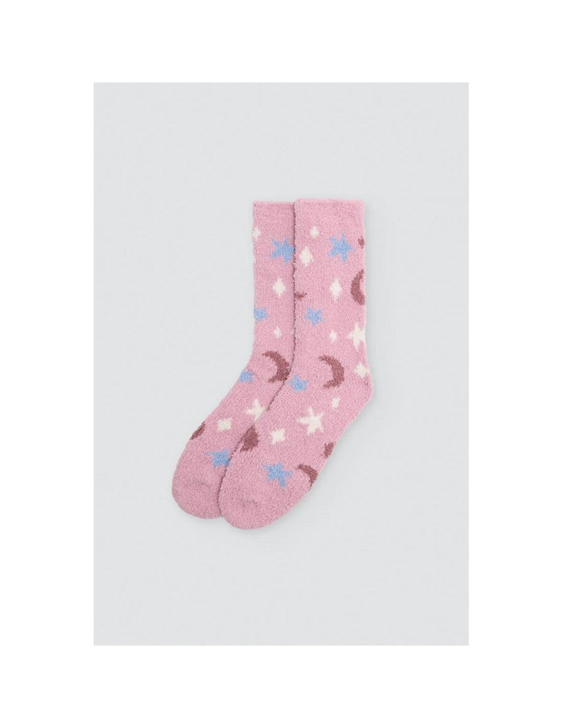 Calcetín de Franela para Mujer, Caja de 12 Pares, Diseño Nubes (imagen 2)