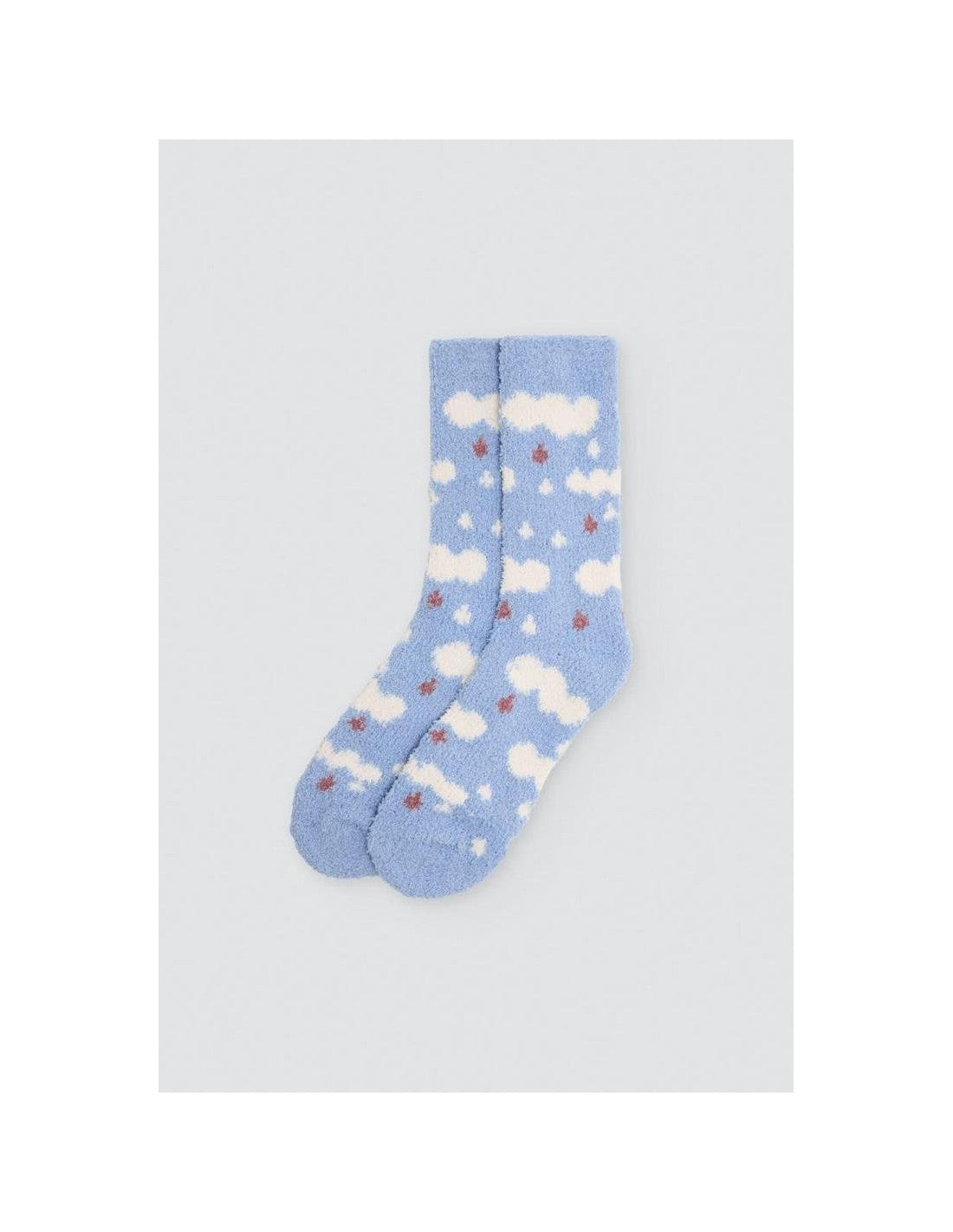 Calcetín de Franela para Mujer, Caja de 12 Pares, Diseño Nubes (imagen 3)