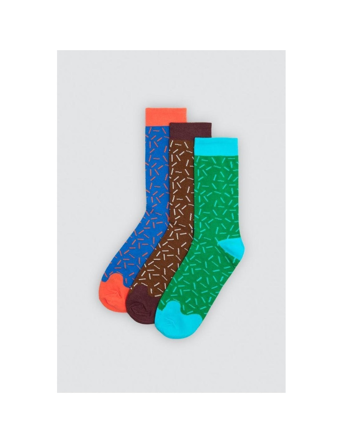 Calcetín de Hombre con Puño Antipresión, Caja de 3 Pares, Diseño Donut (imagen 5)