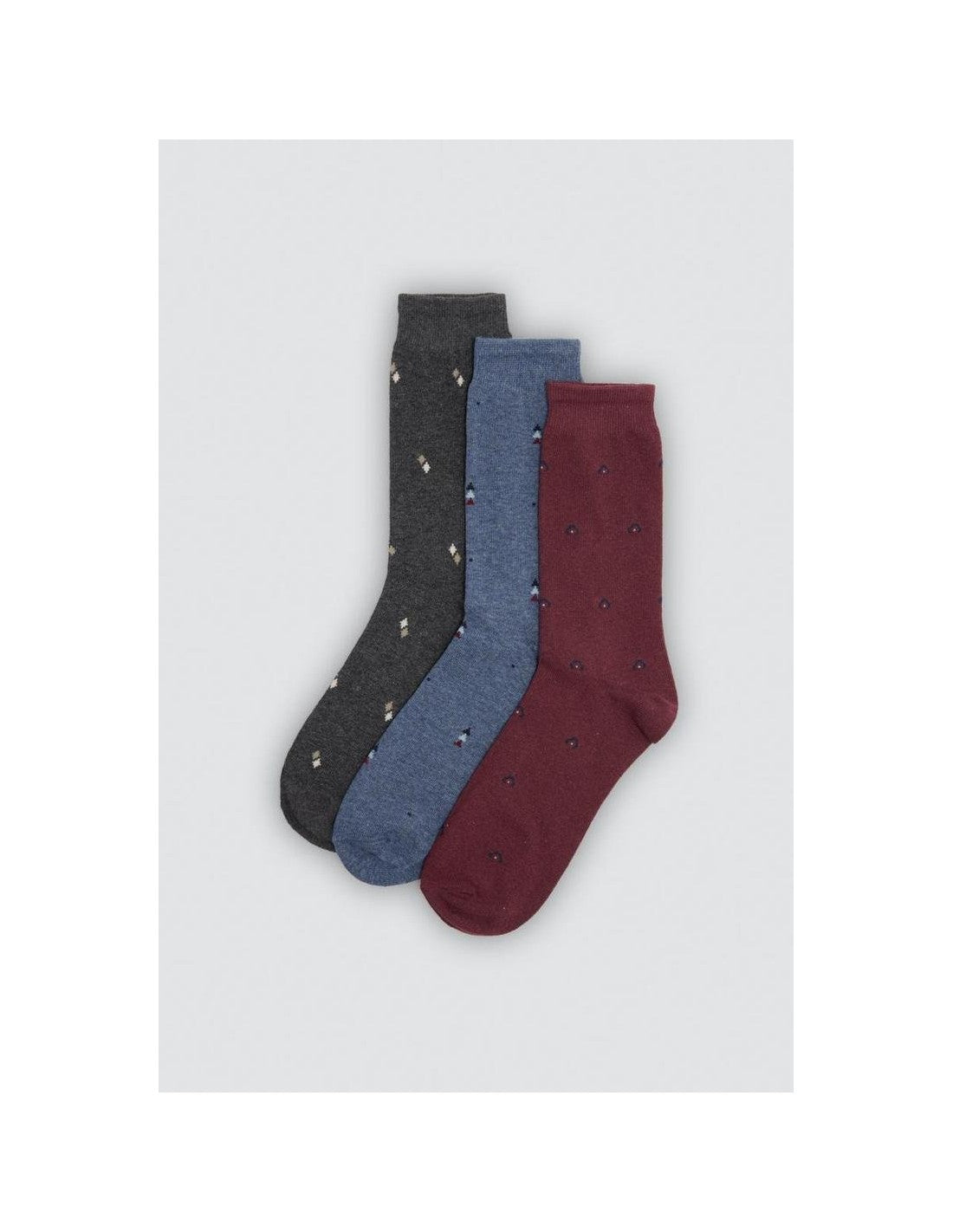 Calcetín de Hombre con Puño Antipresión, Pack de 3 Pares, Diseño Flechas