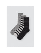 Calcetín de Mujer con Puño Antipresión, Caja de 12 Pares, Diseño Animal Rayas (imagen 2)
