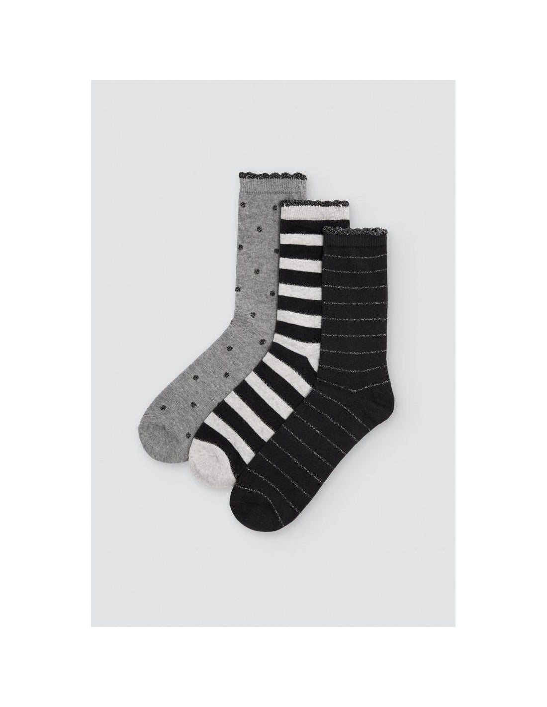Calcetín de Mujer con Puño Antipresión, Caja de 12 Pares, Diseño Animal Rayas (imagen 2)