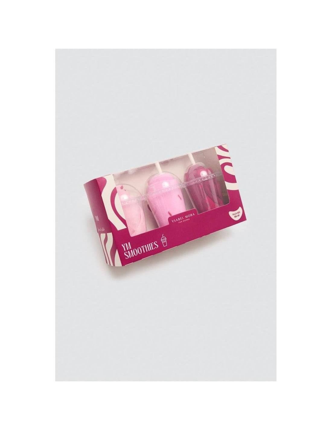 Calcetín de Mujer con Puño Antipresión, Caja de 3 Pares, Diseño Smoothies