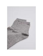 Calcetines Cortos Infantiles de Perlé, Caja de 6 Pares - Gris jaspeado / 0 (17-19)