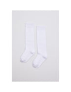 Calcetines Colegiales Largos Infantiles, Caja de 6 Pares - Blanco / 2 (23-25)