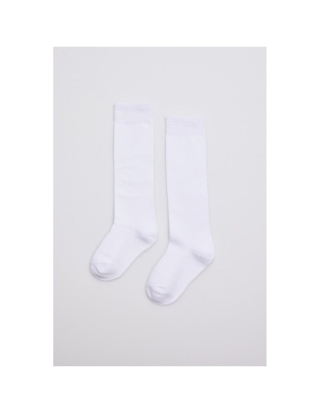 Calcetines Colegiales Largos Infantiles, Caja de 6 Pares - Blanco / 2 (23-25)