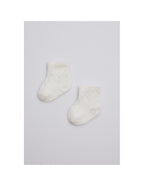 Calcetines de Recién Nacido de Calado Suave, Caja de 6 Pares - Marfil / 000 (13-14)
