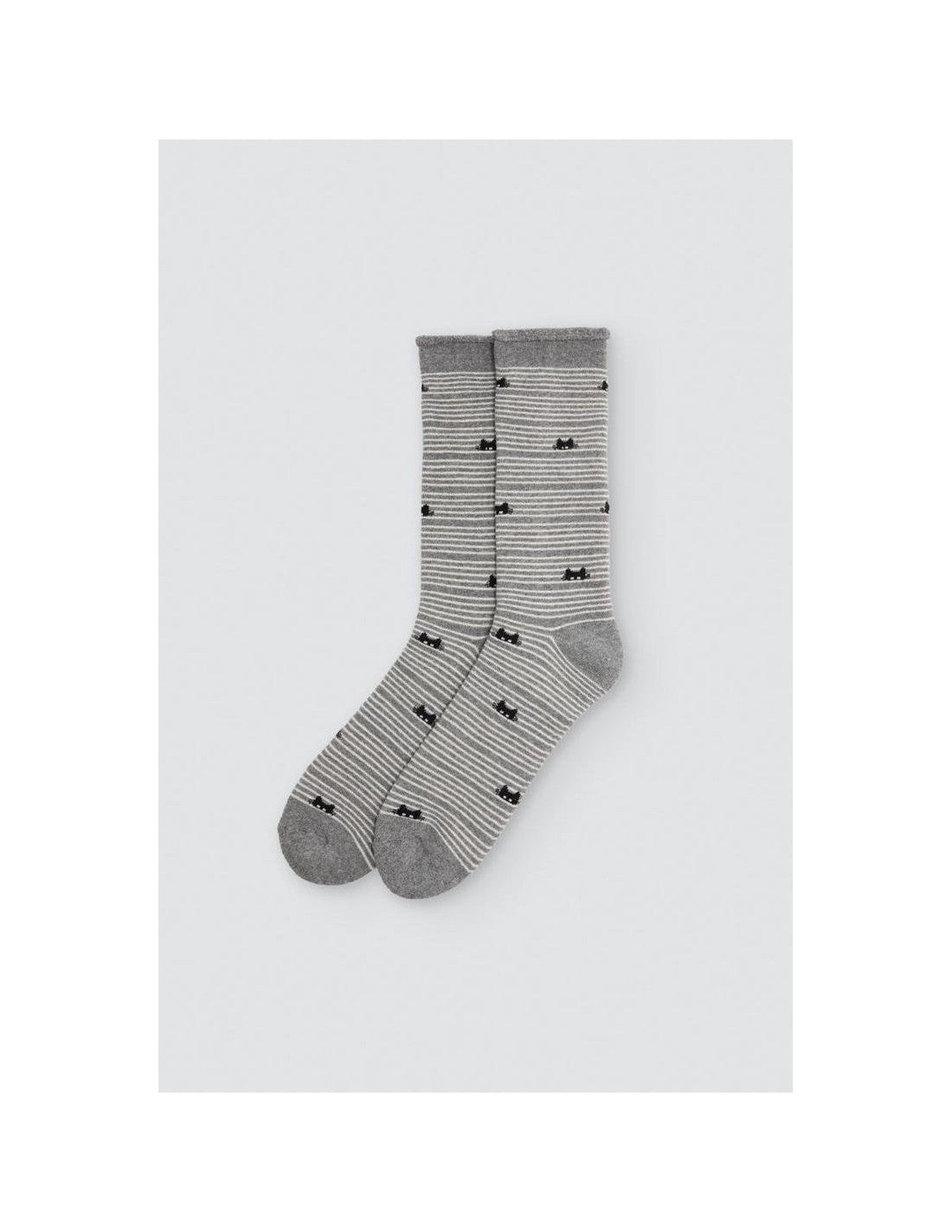 Calcetín Térmico de Mujer sin Puño, Caja de 12 Pares, Diseño Gatitos (imagen 3)