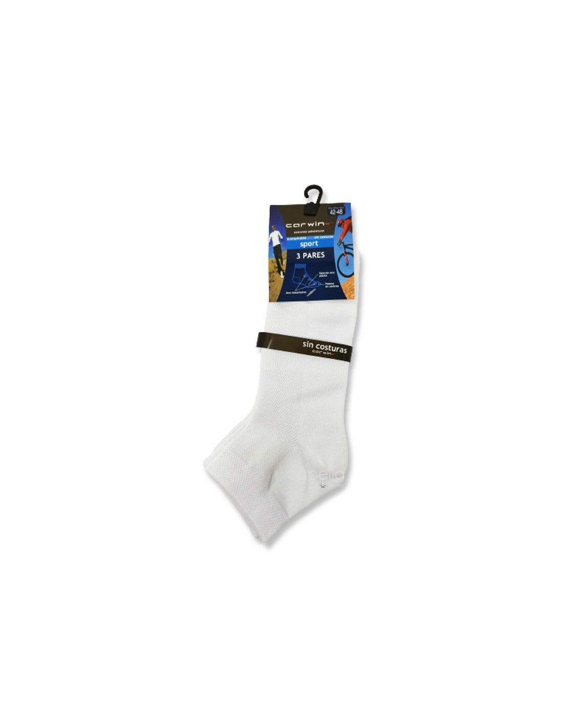 Calcetines Tobilleros sin Costuras, Pack de 12 Pares - Blanco / 36-42