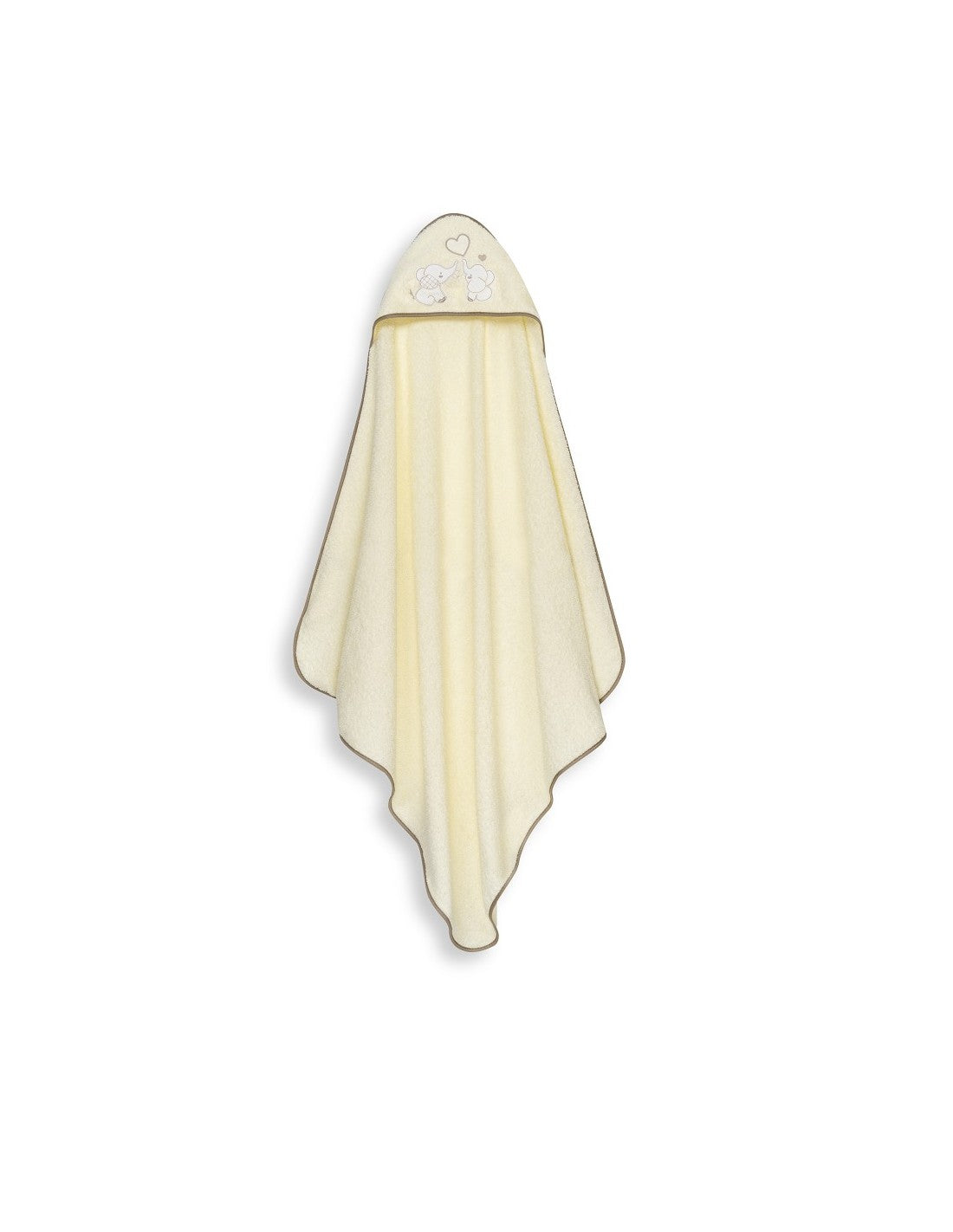 Capa de Baño con Gorro para Bebé, Elefantitos y Corazón