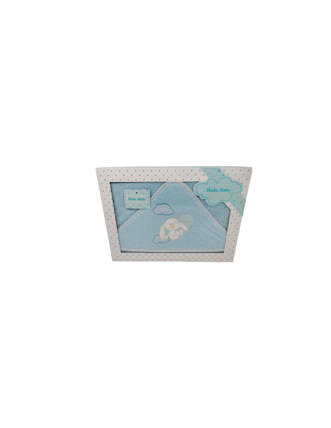 Capa de Baño de Rizo para Bebé con Conejito y Nubes