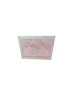 Capa de Baño de Rizo para Bebé con Conejito y Nubes - Rosa