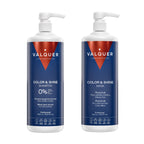Pack Potenciador Color y Brillo para Cabellos Teñidos - Champú y Mascarilla - 1000 ml + 975 ml Valquer®