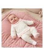 Conjunto de 2 Piezas para Bebé Niña con Polaina, Diseño Nido (imagen 2)