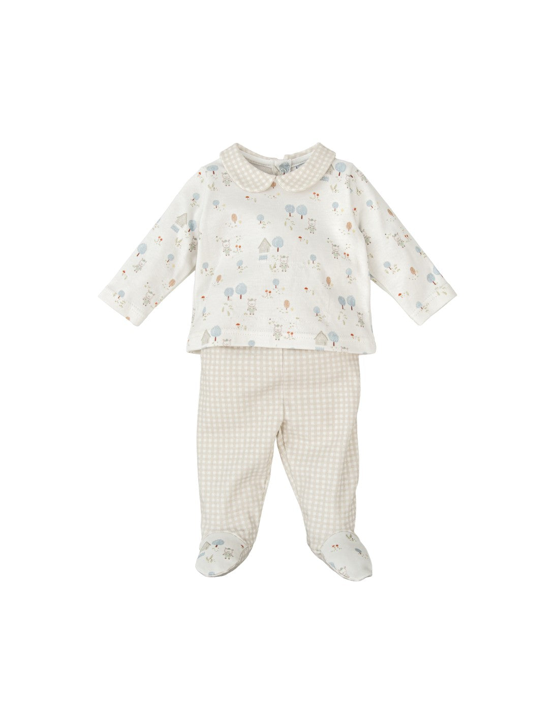 Conjunto de 2 Piezas para Bebé Niño con Polaina, Diseño Granja (imagen 2)