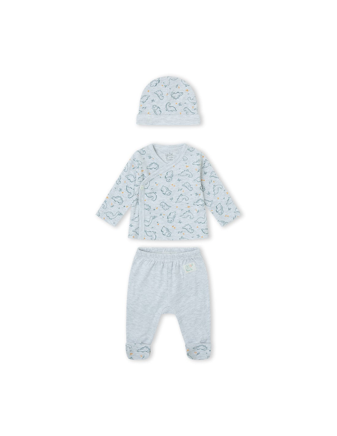 Conjunto de 3 Piezas con Polaina para Bebé, Diseño Dinos (imagen 2)