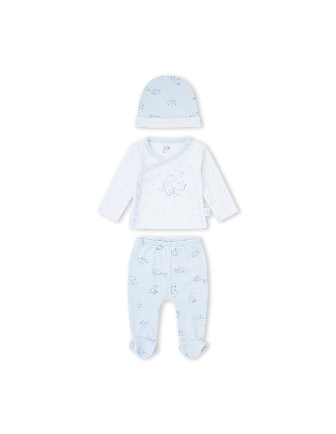 Conjunto de 3 Piezas con Polaina para Bebé, Diseño Elefante