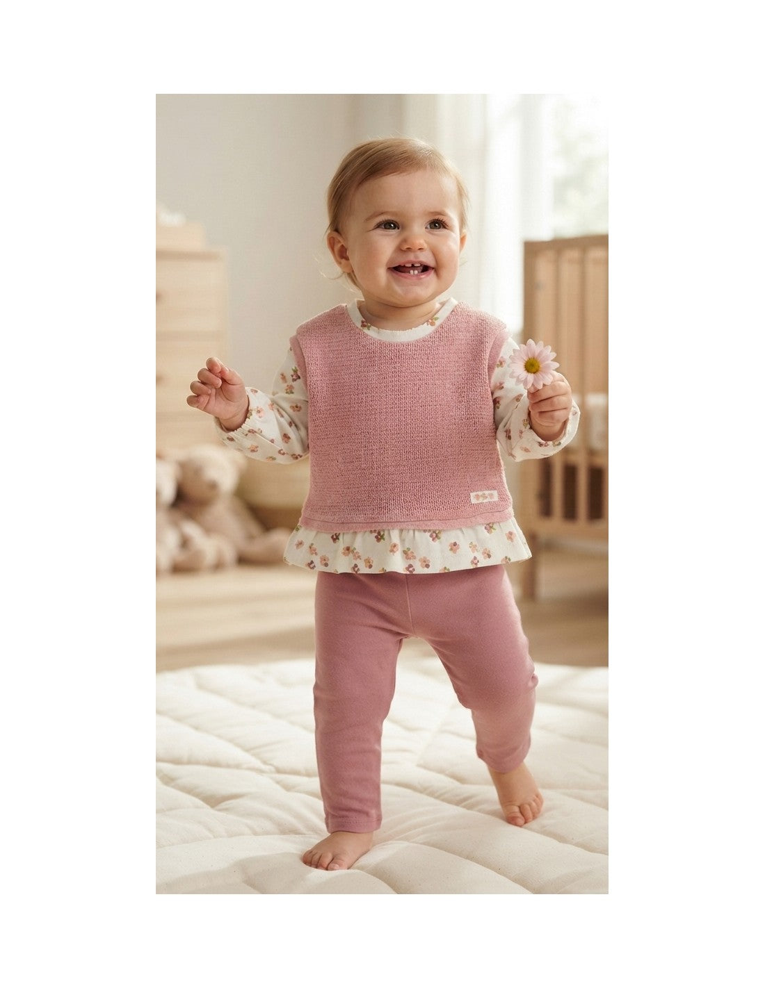 Conjunto de Pantalón para Bebé, Diseño Chaleco