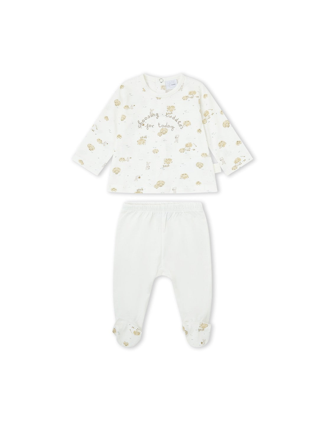 Conjunto de Polaina para Bebé, Diseño Ovejitas