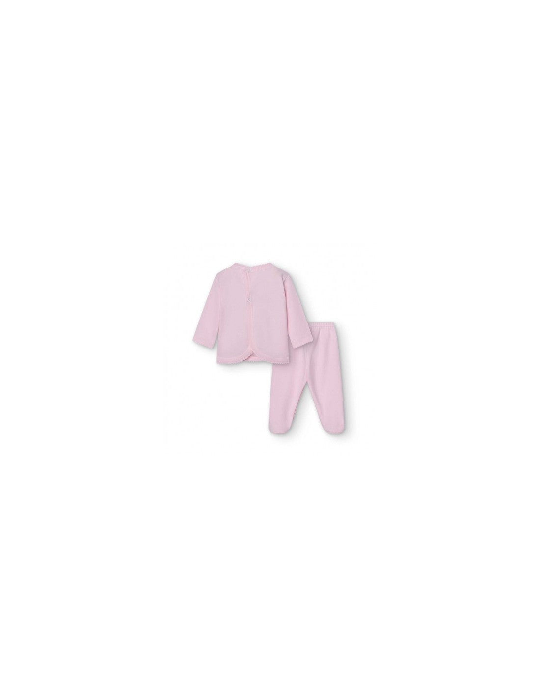 Conjunto de Primera Puesta Jubón y Polaina de Algodón - Rosa