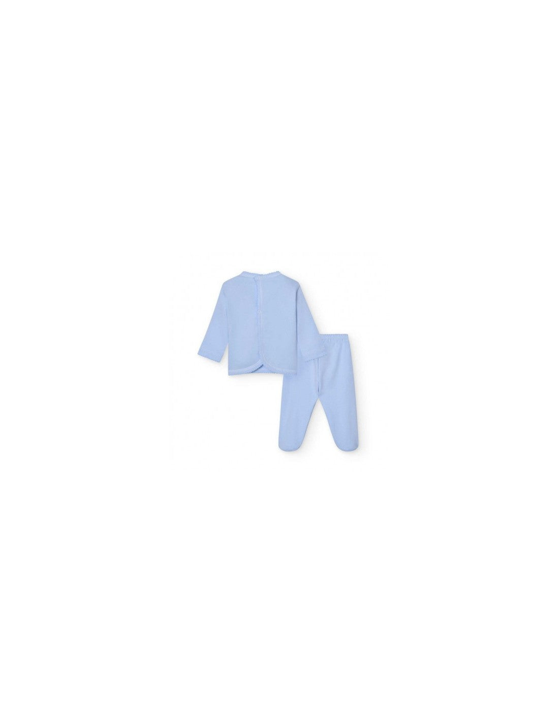 Conjunto de Primera Puesta Jubón y Polaina de Algodón - Azul