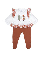 Conjunto para Bebé Niña con Polaina, Diseño Lalín (imagen 2)
