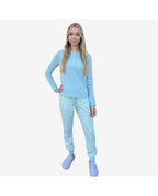 Pijama Algodón Afelpado Mujer a Cuadros Ref. D829