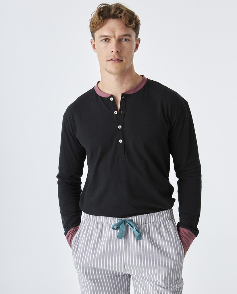 Pijama de Hombre Invierno Negro y Gris (imagen 3)