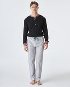 Pijama de Hombre Invierno Negro y Gris (imagen 2)