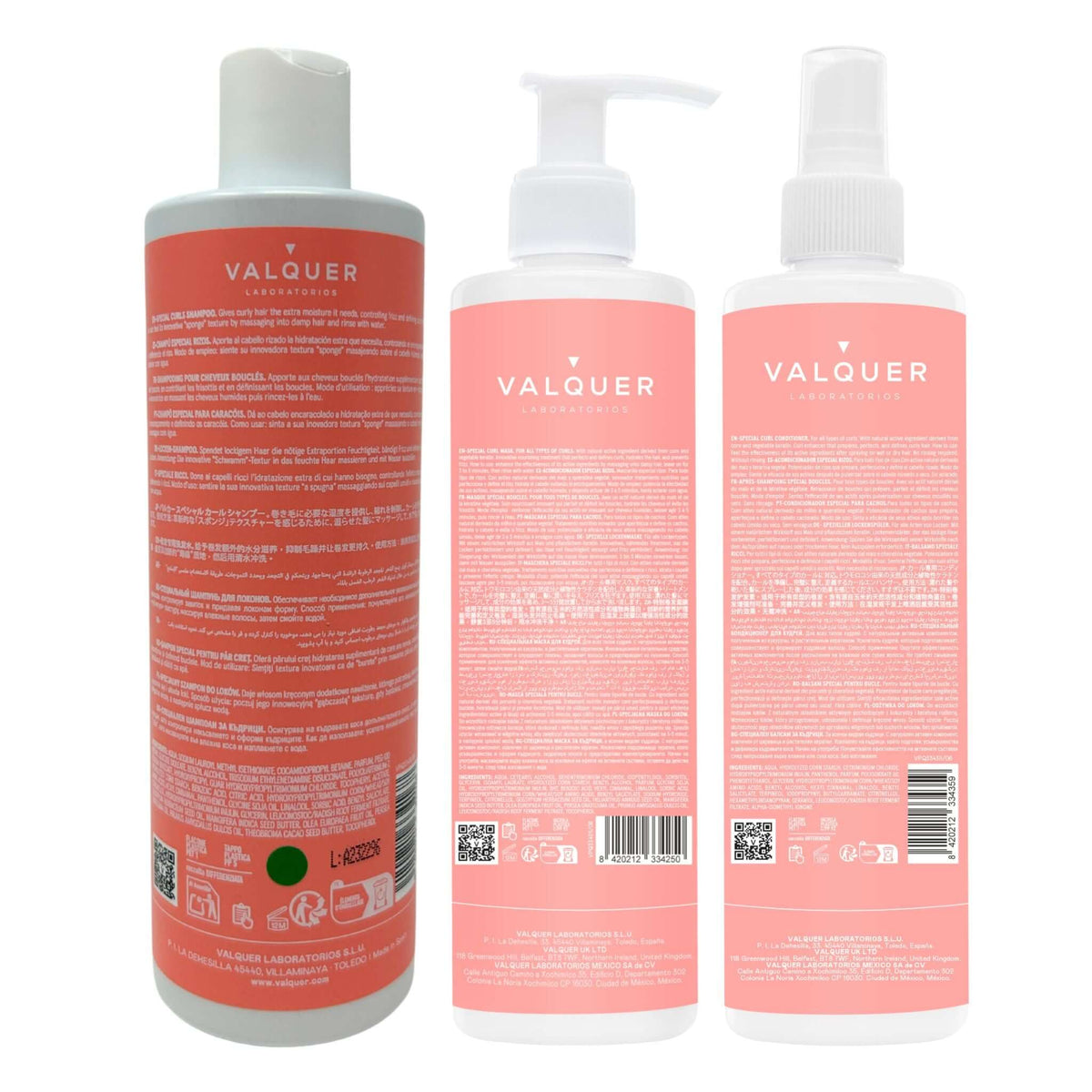 Pack Método Curly -  Champú, Mascarilla y Acondicionador - 975 ml Valquer®