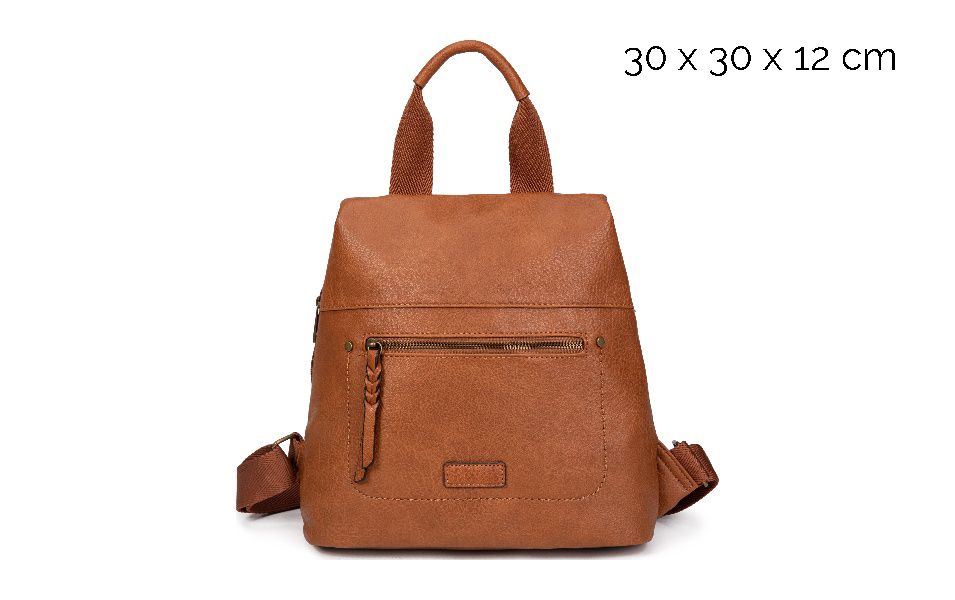 Mochila Marrón, Verde y Bronce - Looftys
