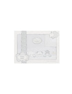 Juego de Sábanas de 3 Piezas para Cuna, Modelo Three Animals - Blanco-gris