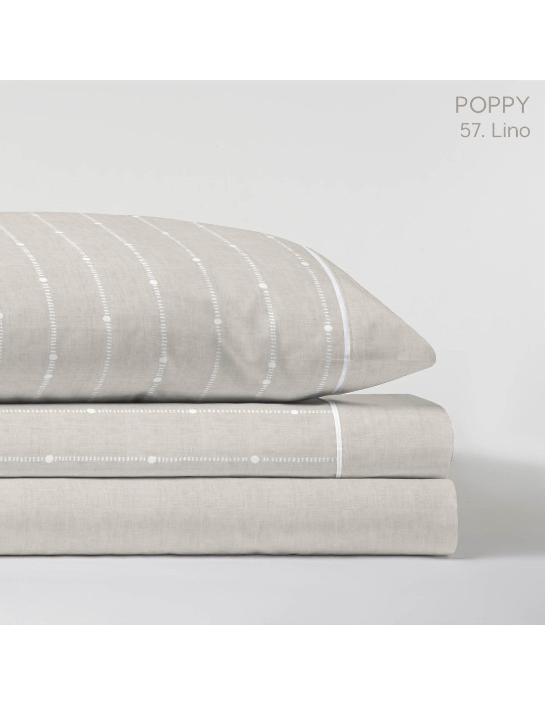 Juego de Sábanas, Modelo Poppy - Lino / 90 cm