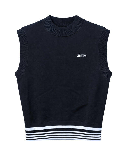 Autry Top de Punto de Viscosa Mujer Azul