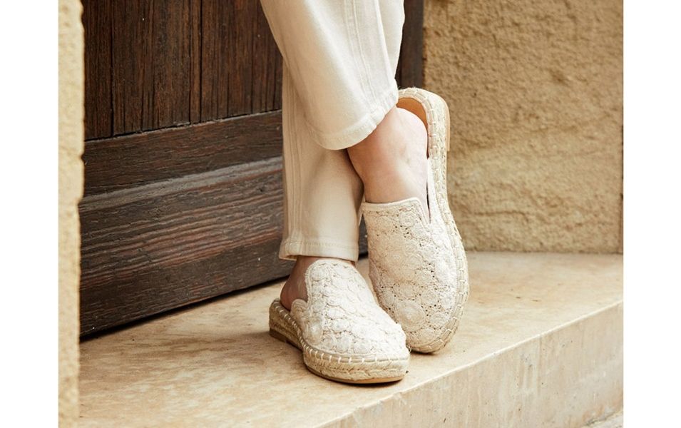 Mules Tipo Alpargata de Encaje para Mujer – Palas Planas Destalonadas LA-FB-5091 LOOFTYS