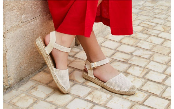 Alpargatas Planas con Pulsera para Mujer – Sandalias de Estilo Ibicenco LA-FB-5195