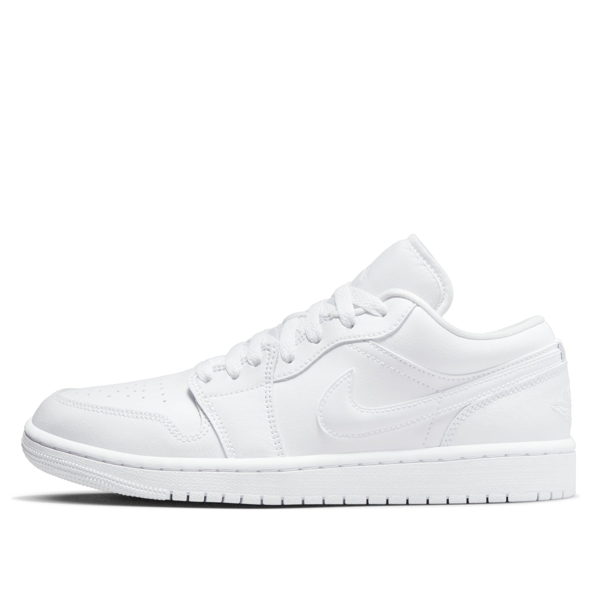 Jordan 1 Low Triple Blanco Mujer vista lateral