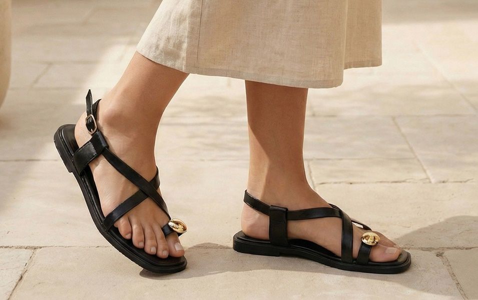 Sandalias Planas Minimalistas de Dedo – Calzado Chic de Verano MP12-WL551