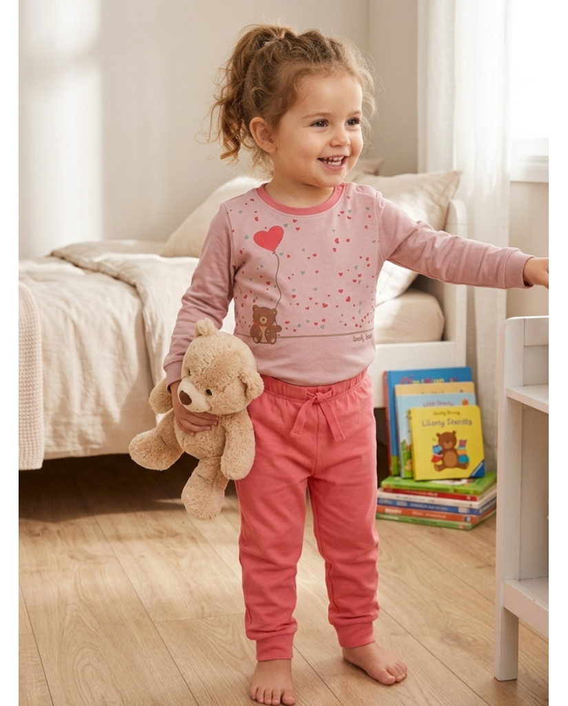 Pijama Niña Manga Larga Osito Ref. NA214004
