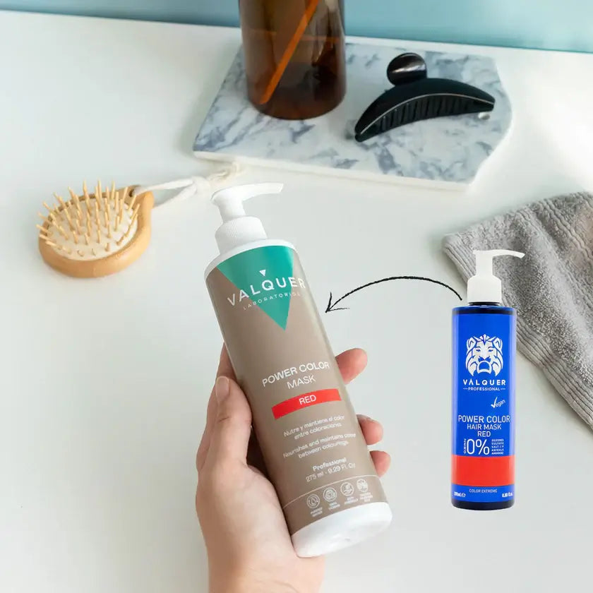 Pack Power Color Rojo - Champú y Mascarilla - 675 ml Valquer®