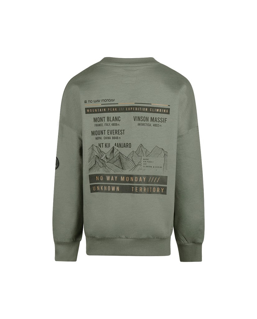 Sudadera Verde Infantil Montañas (imagen 2)