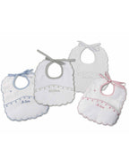 Pack de 2 Baberos de Rizo para Bordar el Nombre - Blanco