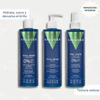 Pack Total Repair para Cabellos Dañados - Champú, Mascarilla y Acondicionador Bifásico - 975 ml Valquer®