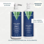 Pack Total Repair para Cabellos Dañados - Champú y Mascarilla - 1975 ml Valquer®