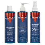 Pack Potenciador color y brillo para Cabellos Teñidos - Champú, Mascarilla y Acondicionador Bifásico - 1000 ml Valquer®