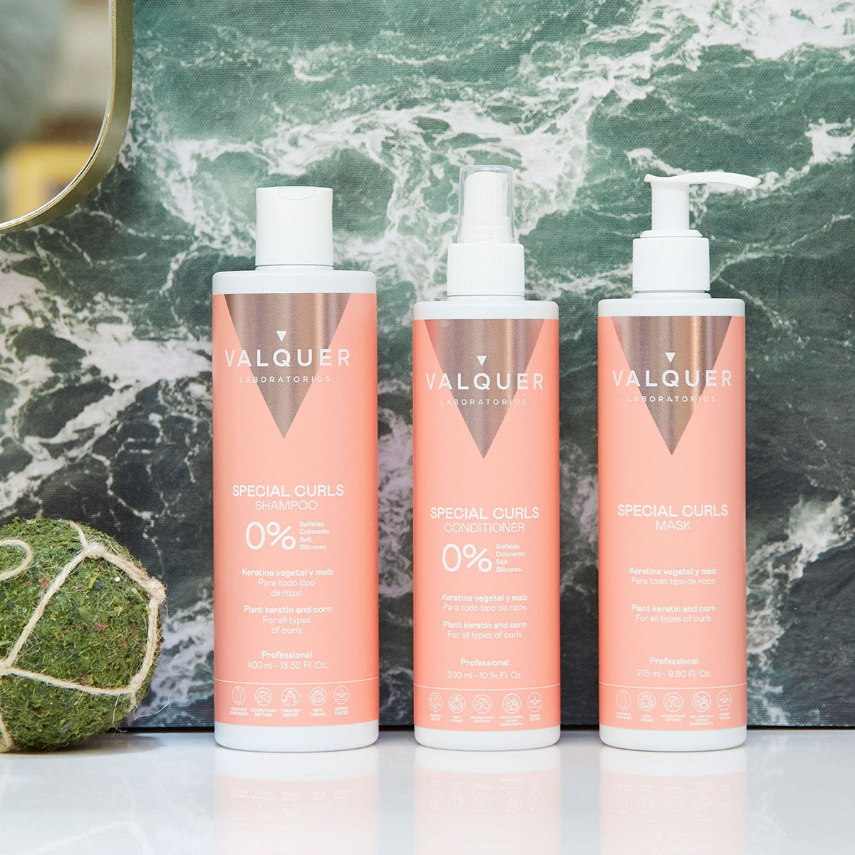 Pack Método Curly -  Champú, Mascarilla y Acondicionador - 975 ml Valquer®