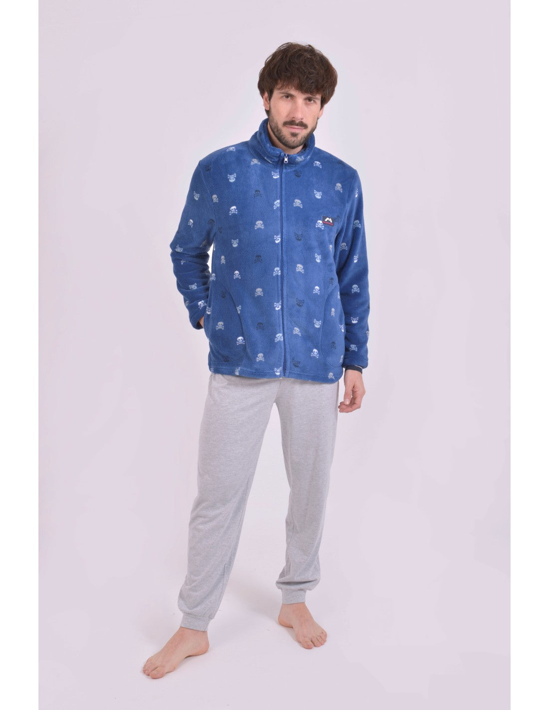 Parka de Coralina para Hombre con Estampado de Calaveras