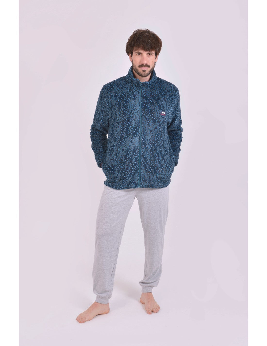 Parka de Coralina para Hombre con Estampado Geométrico