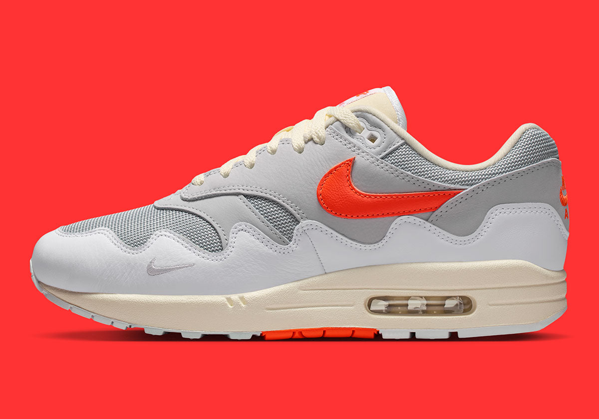 Nike Air Max 1 Patta Waves Blanco Carmesí - vista superior