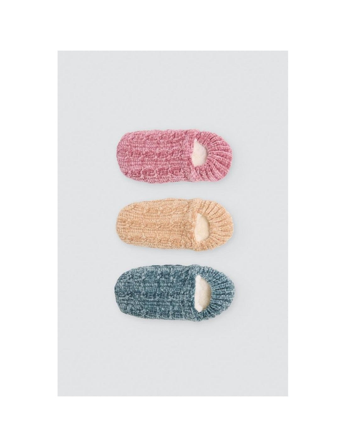 Patuco Zapatilla Antideslizante de Mujer, Caja de 6 Unidades, Diseño Trenzado